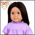 Straight Dark Brown Parting Wig for 18" Girl (AD0004A)