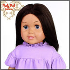 Straight Dark Brown Parting Wig for 18" Girl (AD0004A)