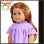 Straight Dark Brown Parting Wig for 18" Girl (AD0004A)