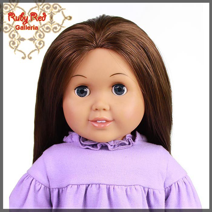 Straight Brunette Parting Wig for 18" Girl (AD0003E)