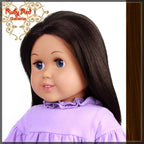 Straight Brunette Parting Wig for 18" Girl (AD0003E)
