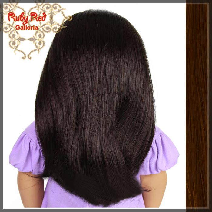 Straight Brunette Parting Wig for 18" Girl (AD0003E)