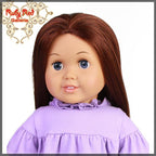 Straight Dark Auburn Parting Wig for 18" Girl (AD0003C)