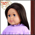 Straight Dark Auburn Parting Wig for 18" Girl (AD0003C)
