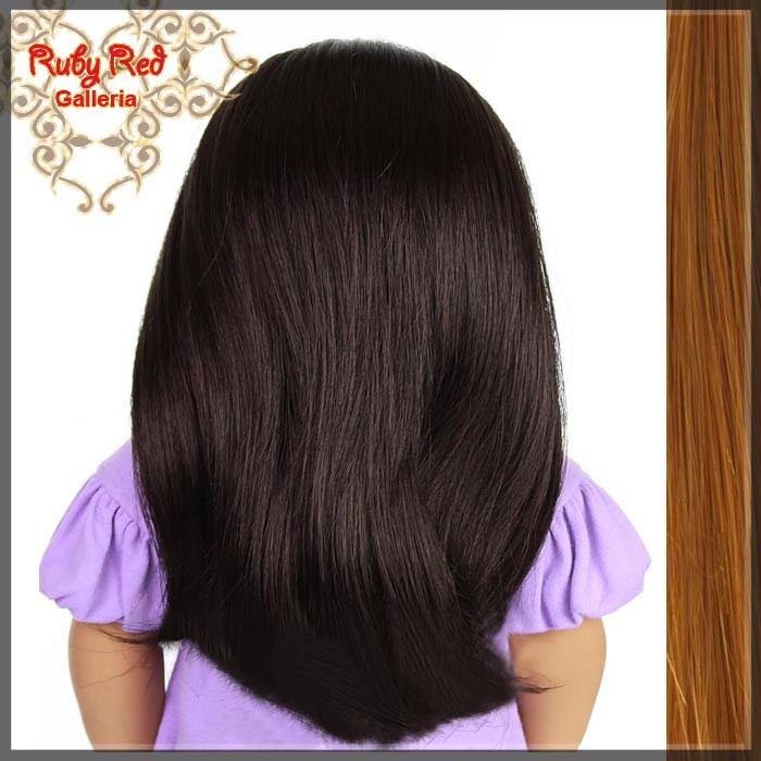 Straight Auburn Parting Wig for 18" Girl(AD0003B)