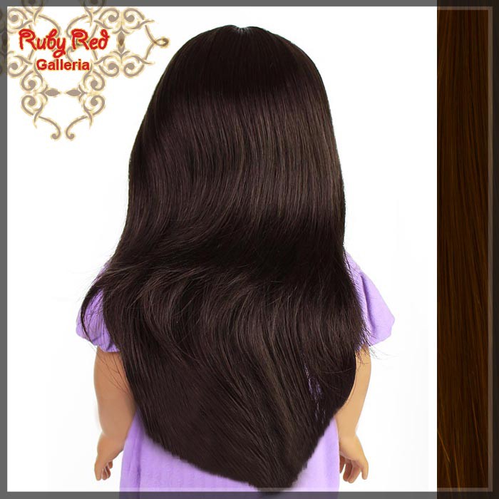Straight Brunette Bang Wig for 18" Girl (AD0002E)