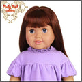 Straight Dark Auburn Bang Wig for 18" Girl (AD0002C)