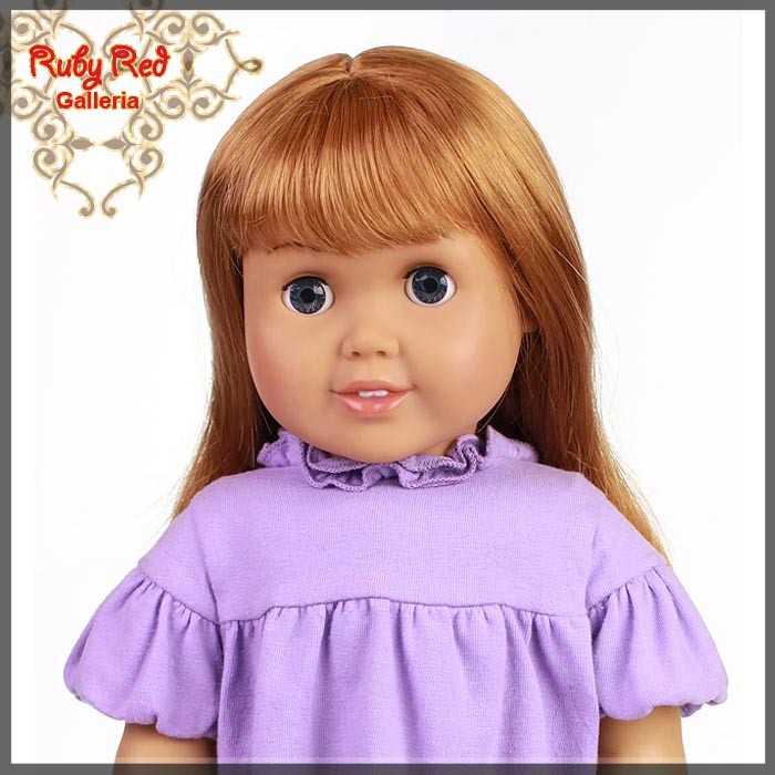 Straight Auburn Bang Wig for 18" Girl(AD0002B)