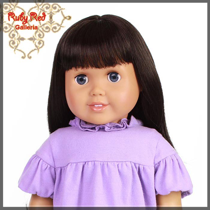 Straight Dark Brown Bang Wig for 18" Girl (AD0002A)