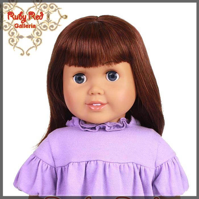 Straight Dark Auburn Bang Wig for 18" Girl (AD0001C)