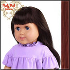 Straight Dark Auburn Bang Wig for 18" Girl (AD0001C)