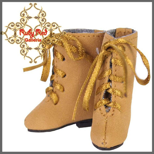 2.2cm Light Brown Tie Bootie for Blythe, Pullip & Momoko Dolls (RH0014B)