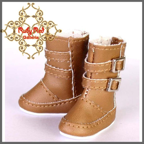 2.2cm Pale Brown Buckle Snow Boots for Blythe, Pullip & Momoko Dolls(RH0013F)