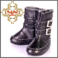 2.2cm Black Buckle Snow Boots for Blythe, Pullip & Momoko Dolls (RH0013E)