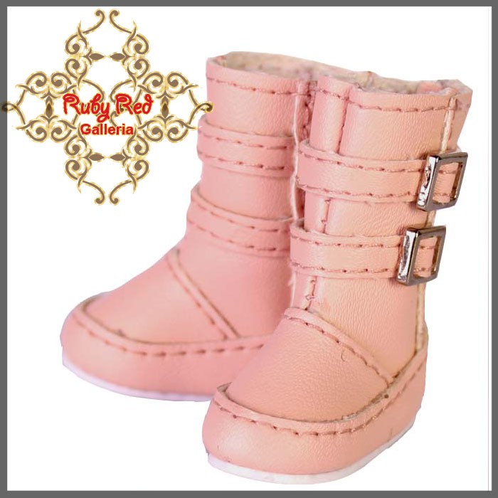 2.2cm Pink Buckle Snow Boots for Blythe, Pullip & Momoko Dolls (RH0013C)
