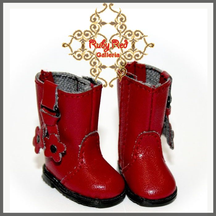 2.2cm Dark Red Boot for Blythe, Pullip & Momoko Dolls (RH0012B)