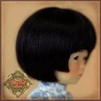 Ten Ping Black Mohair Wig for 8" Dolls (HD0007F)