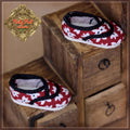 Red with White Printed Flowers Shoes for 8" Dolls (HH0060A)