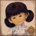 Dark Brown with Ponytails Mohair Wig for 8" Dolls (HD0022A)
