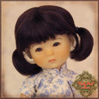 Dark Brown with Ponytails Mohair Wig for 8" Dolls (HD0022A)