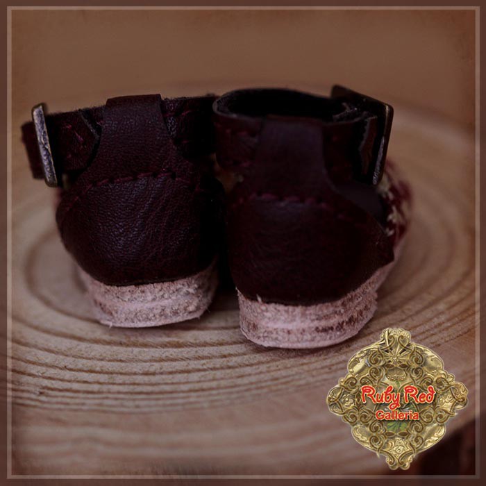 Plaid Fabric shoes for 8" Dolls (HH0063A)