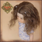 Brown Mohair Wig for 8" Dolls (HD0034A)