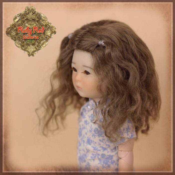 Brown Mohair Wig for 8" Dolls (HD0034A)