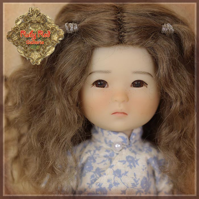 Brown Mohair Wig for 8" Dolls (HD0034A)