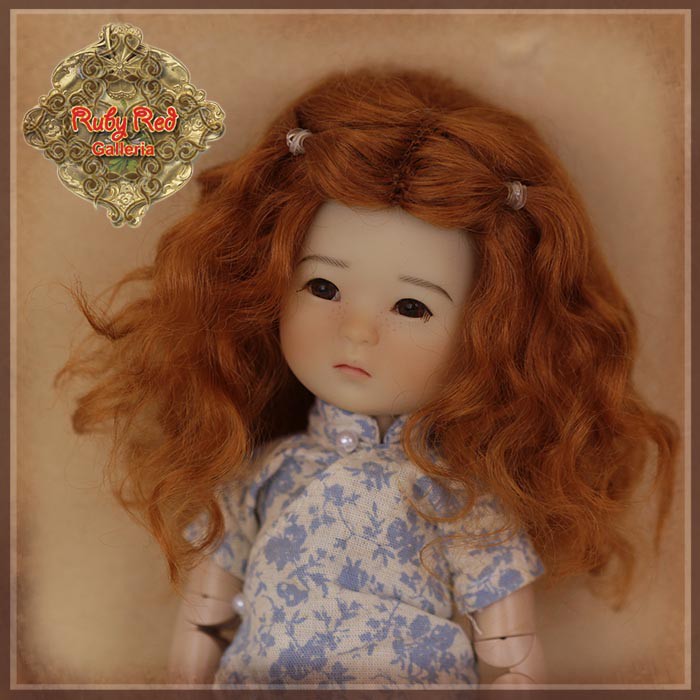 Red Mohair Wig for 8" Dolls (HD0034C)