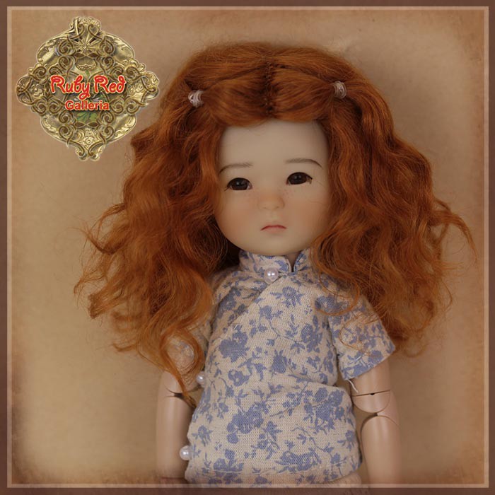 Red Mohair Wig for 8" Dolls (HD0034C)