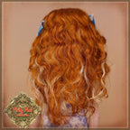 Red with Blonde Highlights Mohair Wig for 8" Dolls (HD0038A)