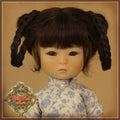 Brunette with Braids Mohair Wig for 8" Dolls (HD0039A)
