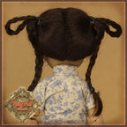 Brunette with Braids Mohair Wig for 8" Dolls (HD0040A)