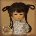 Brunette with Braids Mohair Wig for 8" Dolls (HD0040A)