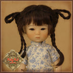 Brunette with Braids Mohair Wig for 8" Dolls (HD0040A)