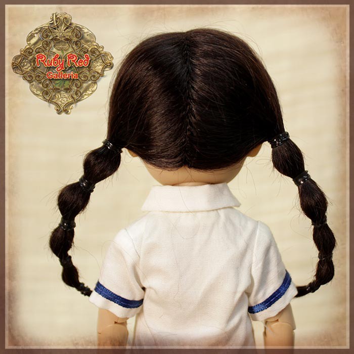 Brown with Braids Mohair Wig (HD0044A)