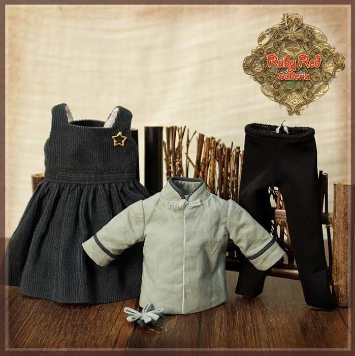 8" Ten Ping Gray-Blue Outfit (HC0088A)