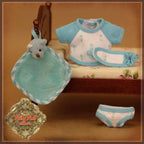 Pijama azul shantug de 5.5" (HC0081A)