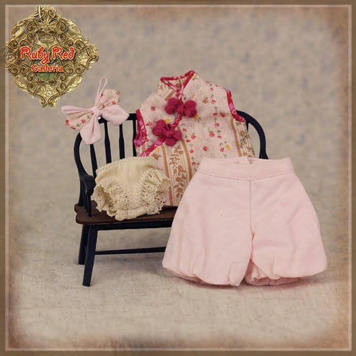 8" Ten Ping Pink Floral Printed Outfit (HC0052A)