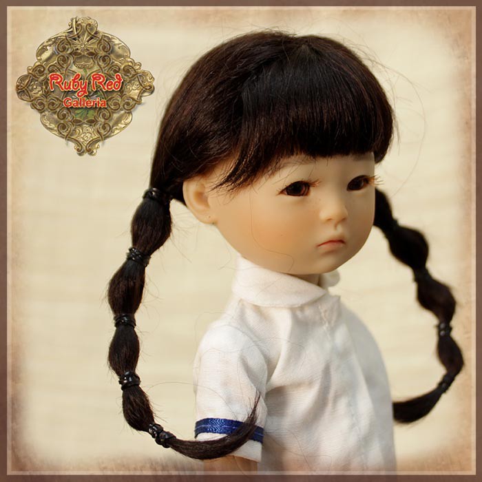 Brown with Braids Mohair Wig (HD0044A)