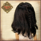 Black with Braids Mohair Wig for 8" Dolls (HD0045A)