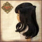 Black with Braids Mohair Wig for 8" Dolls (HD0045A)