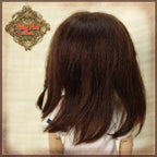 Black with Braids Mohair Wig for 8" Dolls (HD0046A)