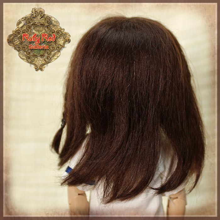 Black with Braids Mohair Wig for 8" Dolls (HD0046A)