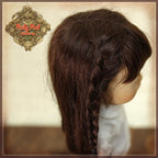 Black with Braids Mohair Wig for 8" Dolls (HD0046A)