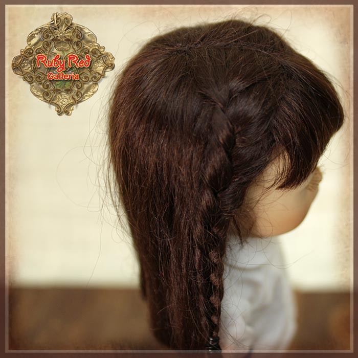 Black with Braids Mohair Wig for 8" Dolls (HD0046A)