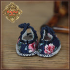 Blue Flower Shoes for 8" Dolls (HH0075A)