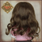 Light Brown Curly Mohair WIg for 8" Dolls (HD0049A)