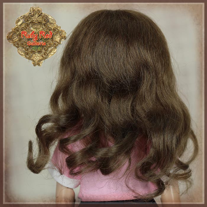 Light Brown Curly Mohair WIg for 8" Dolls (HD0049A)