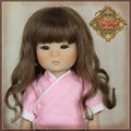Light Brown Curly Mohair WIg for 8" Dolls (HD0049A)